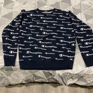 Champions all over print weave crew